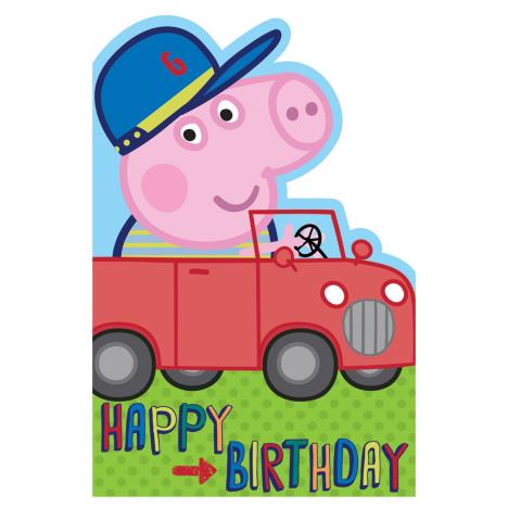 George Shaped Peppa Pig Happy Birthday Card £0.99